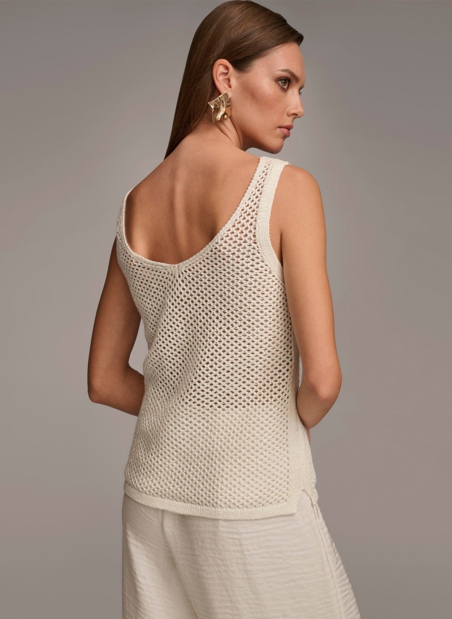 Donna Karan Tank With Sequins Sweaters And Tops