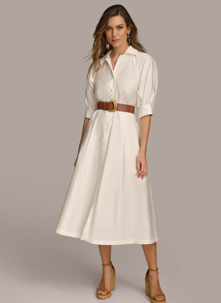 Donna Karan Cotton Shirt Dress Dresses And Jumpsuits