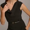 Donna Karan Belted Jumpsuit With Pockets Dresses And Jumpsuits