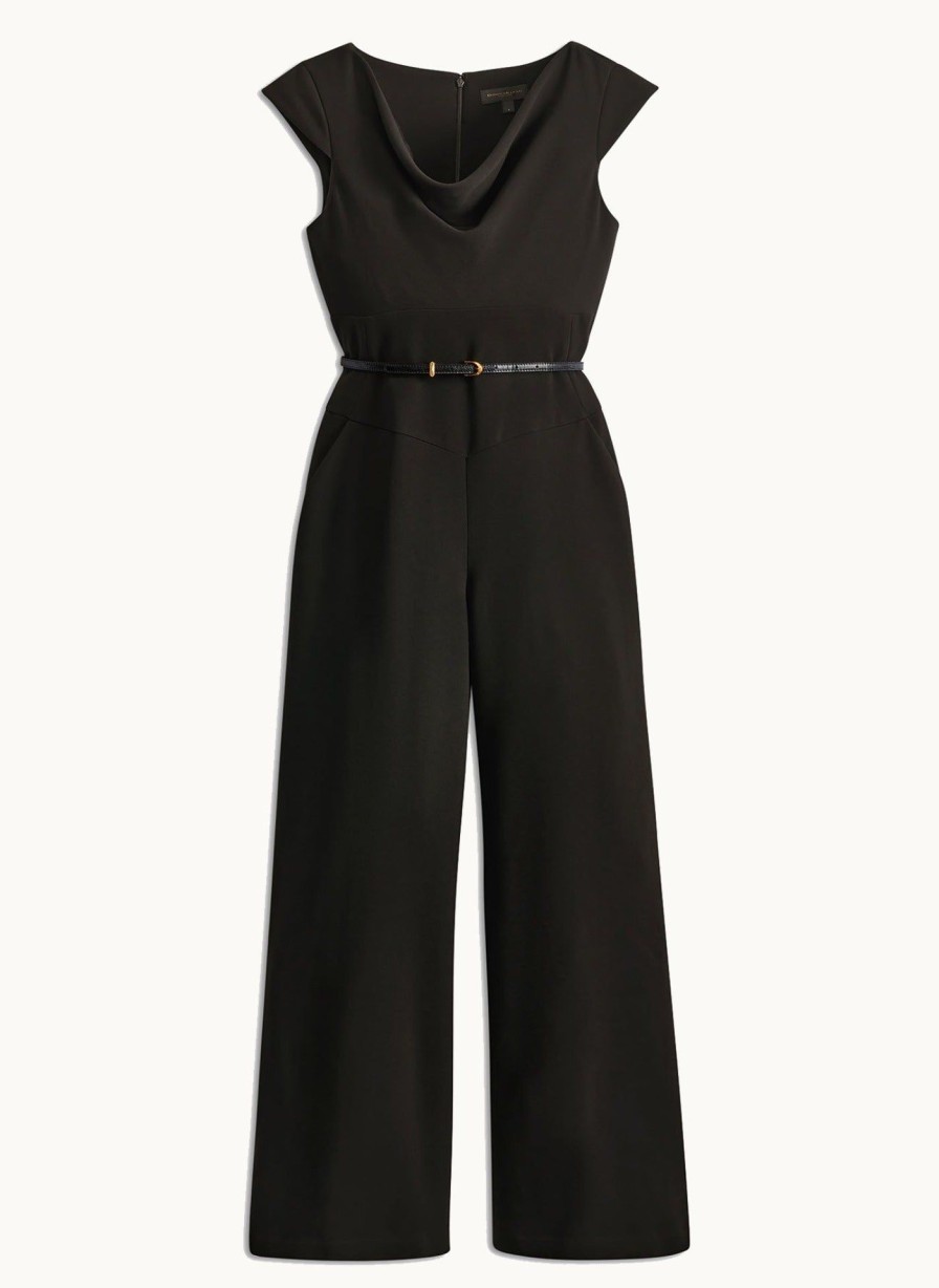 Donna Karan Belted Jumpsuit With Pockets Dresses And Jumpsuits