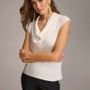 Donna Karan Sleeveless Cowl Neck Top Sweaters And Tops