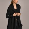 Donna Karan Long Sleeve Drape Cardigan Sweaters And Tops