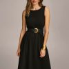 Donna Karan Belted Midi Dress Dresses And Jumpsuits