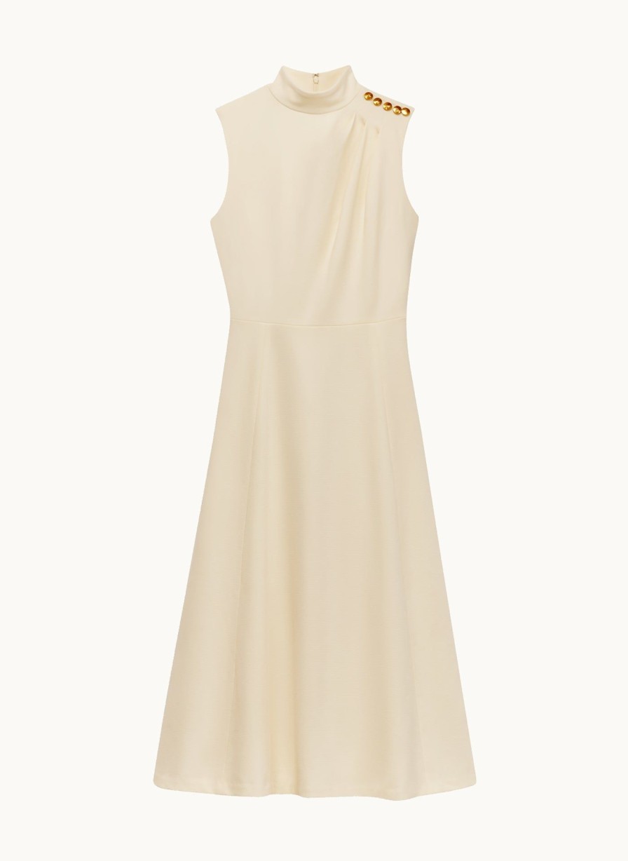 Donna Karan Mock Neck Midi Dress Dresses And Jumpsuits