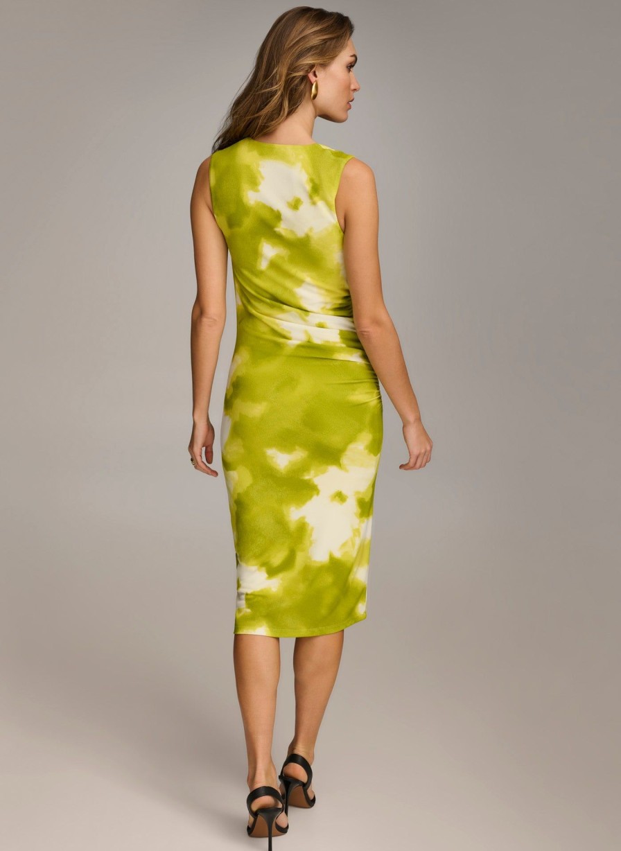 Donna Karan Print Cowl Neck Dress Dresses And Jumpsuits