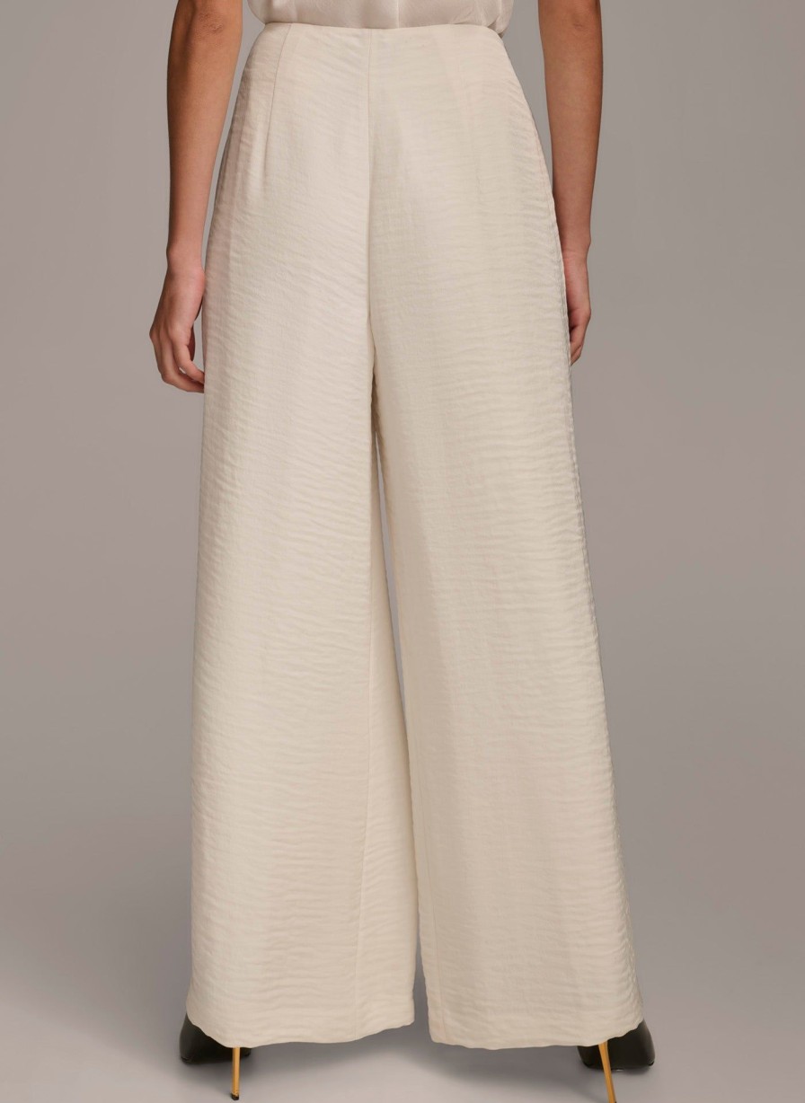 Donna Karan Pleated Wide Leg Pant Pants