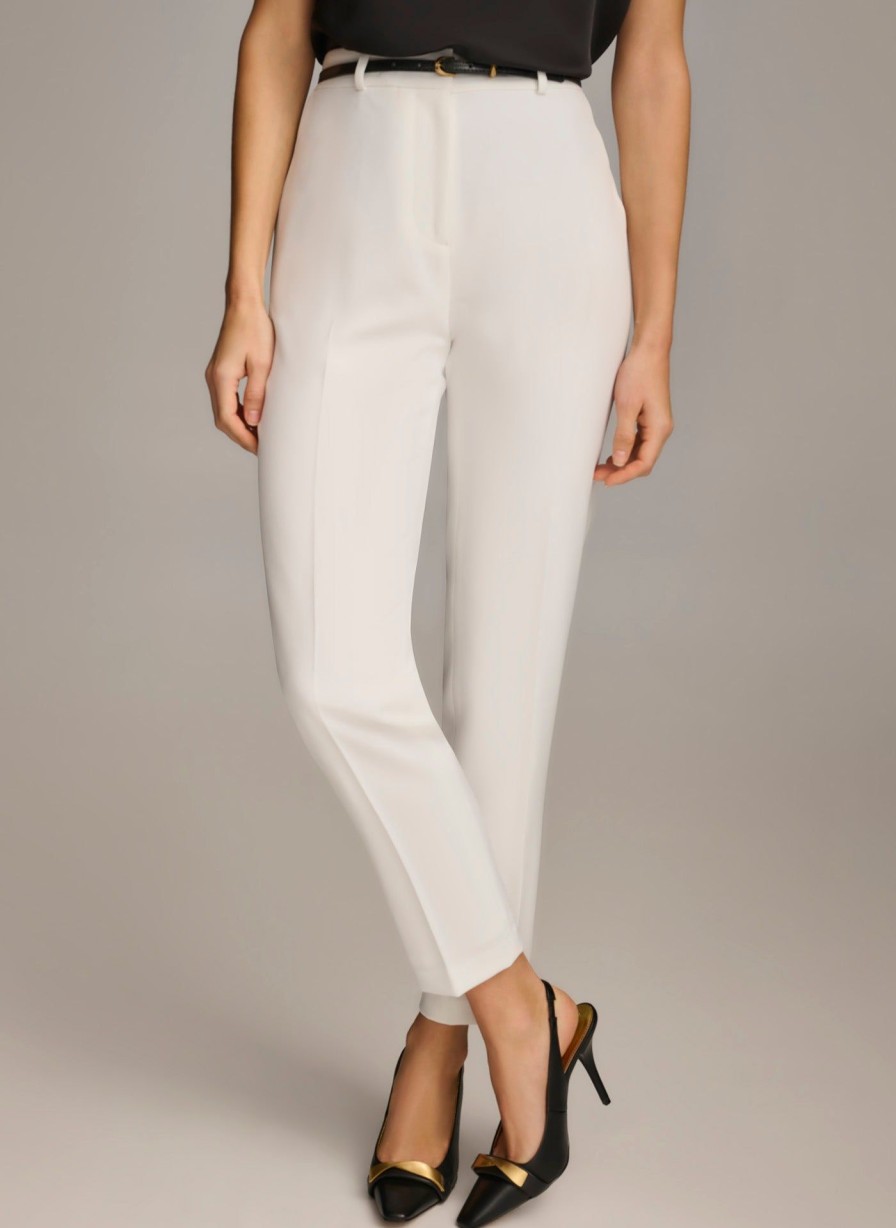 Donna Karan Straight Pant With Belt Pants