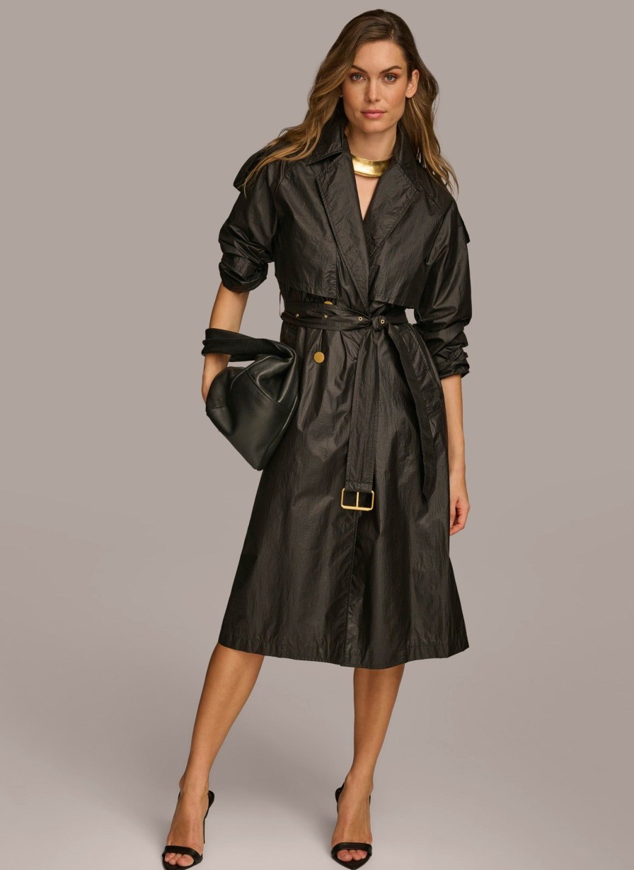 Donna Karan Belted Light Weight Trench Outerwear