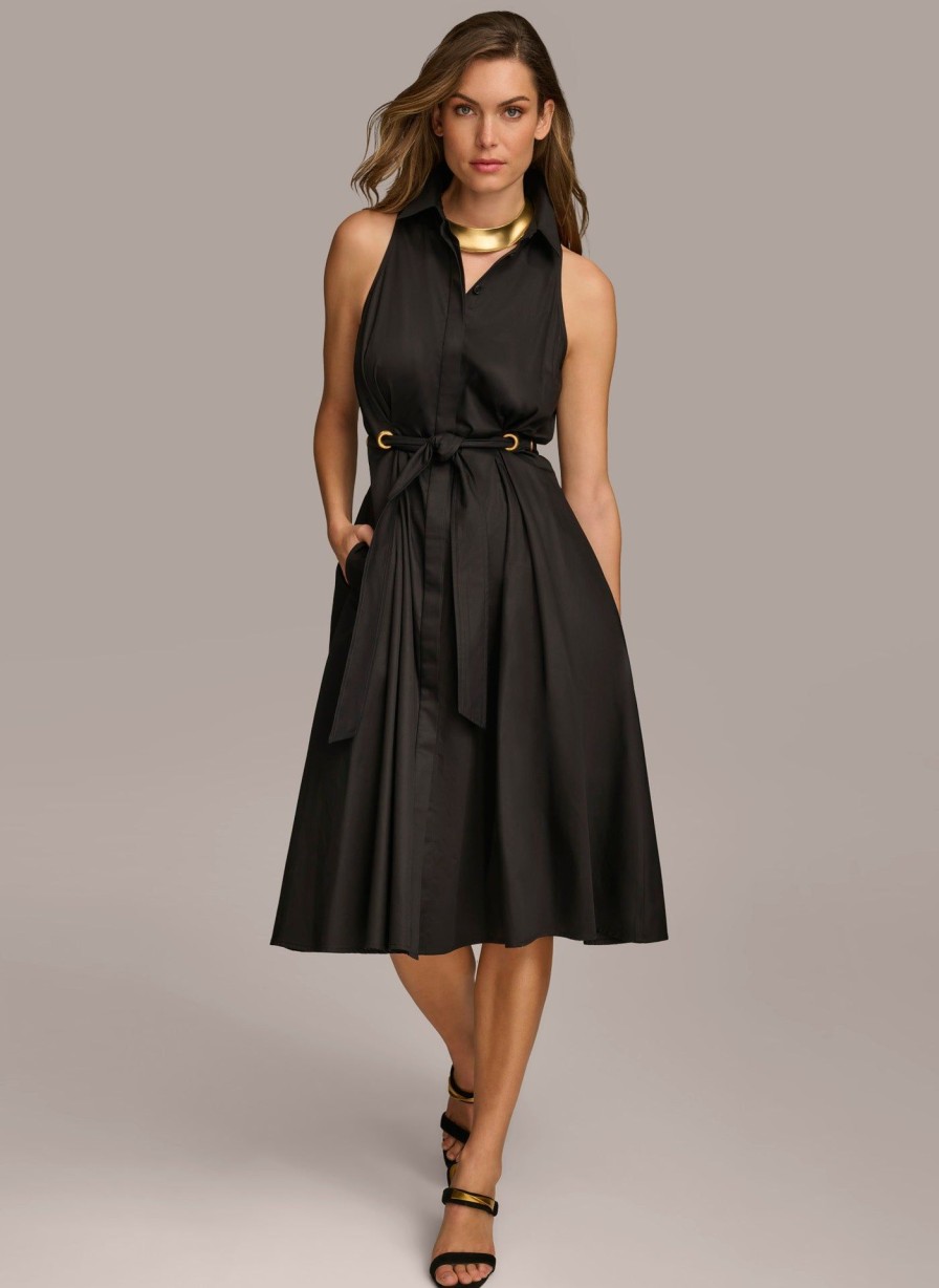 Donna Karan Cotton Shirt Dress Dresses And Jumpsuits