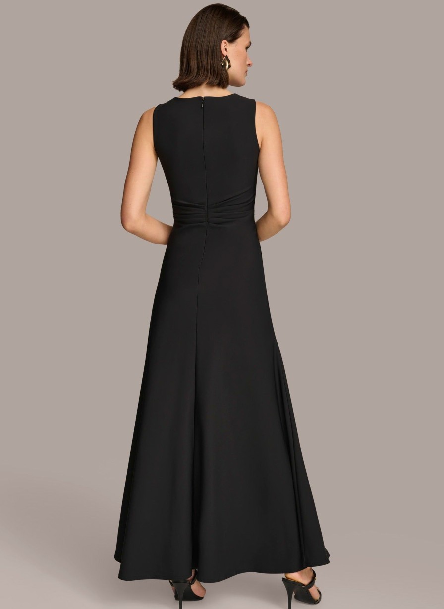 Donna Karan Vneck Twist Front Gown Dresses And Jumpsuits