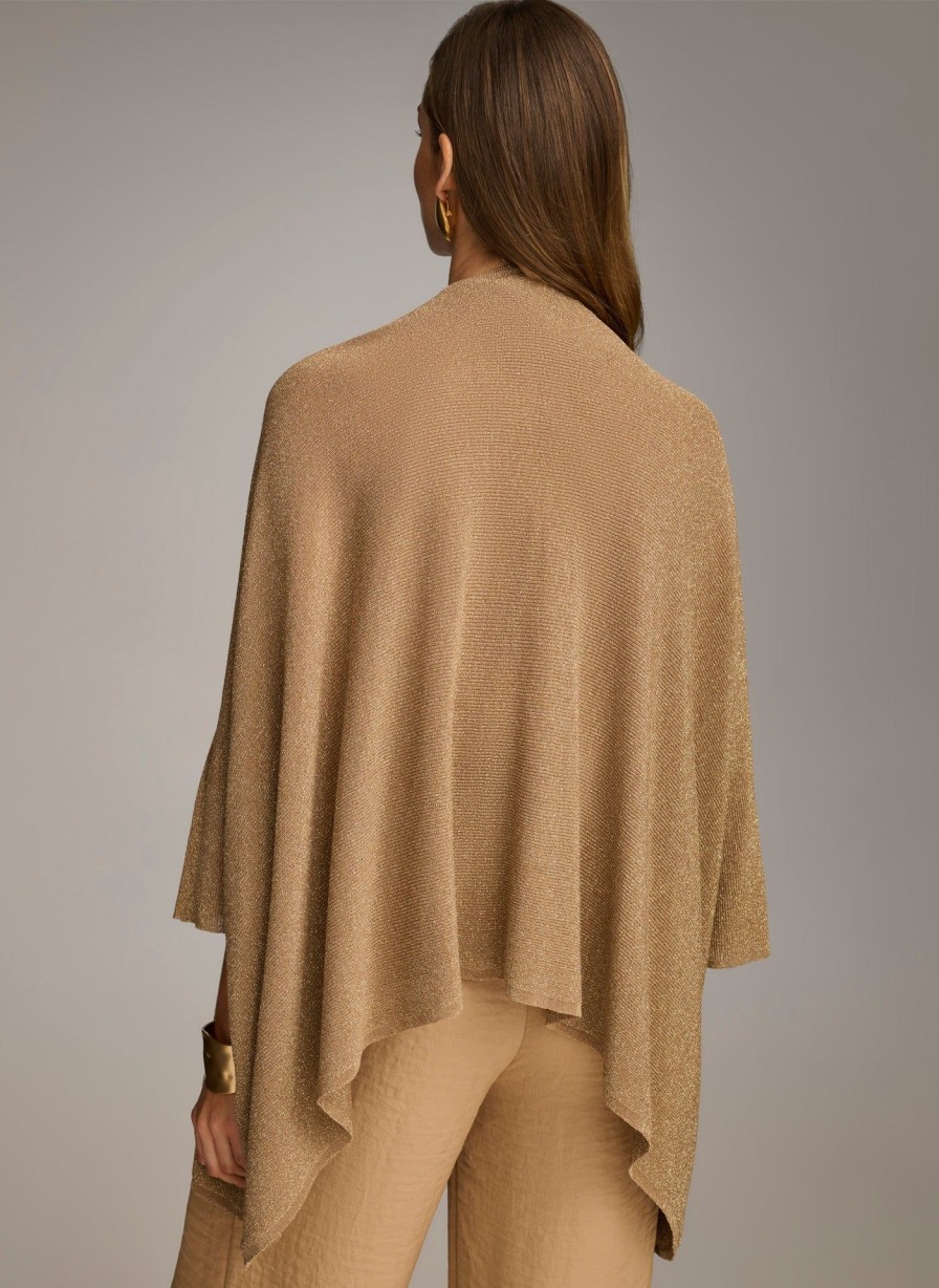 Donna Karan Lurex Cardigan Sweaters And Tops