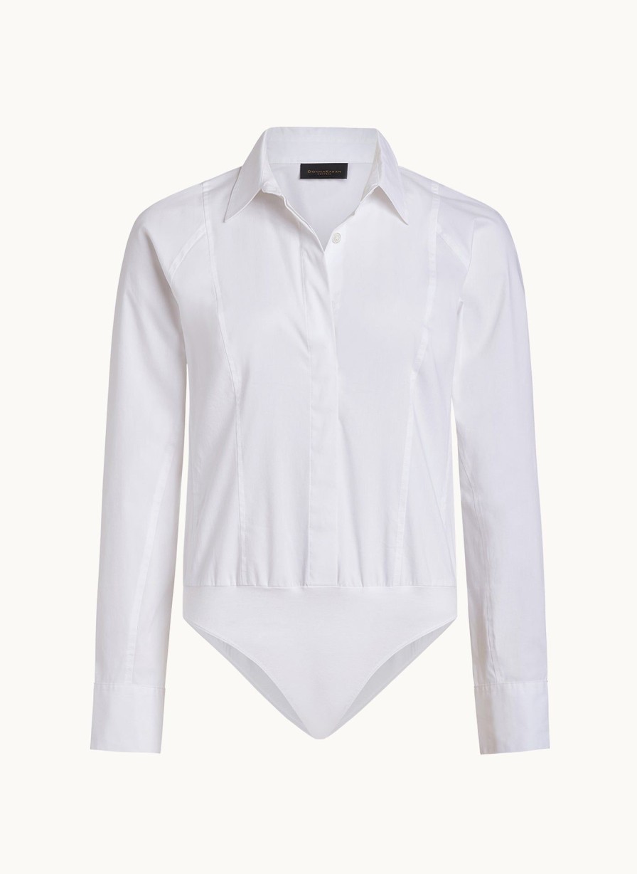 Donna Karan Button Up Bodysuit Sweaters And Tops