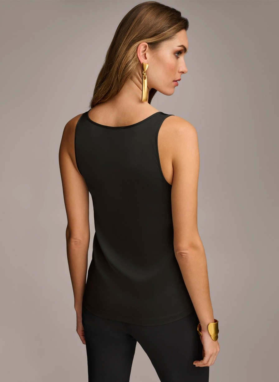 Donna Karan Sleeveless Shell Sweaters And Tops