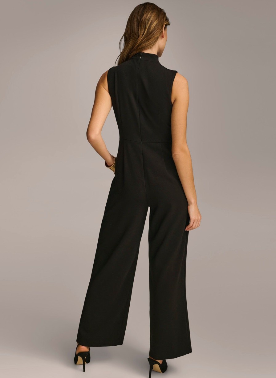 Donna Karan Mock Neck Jumpsuit With Pockets Dresses And Jumpsuits