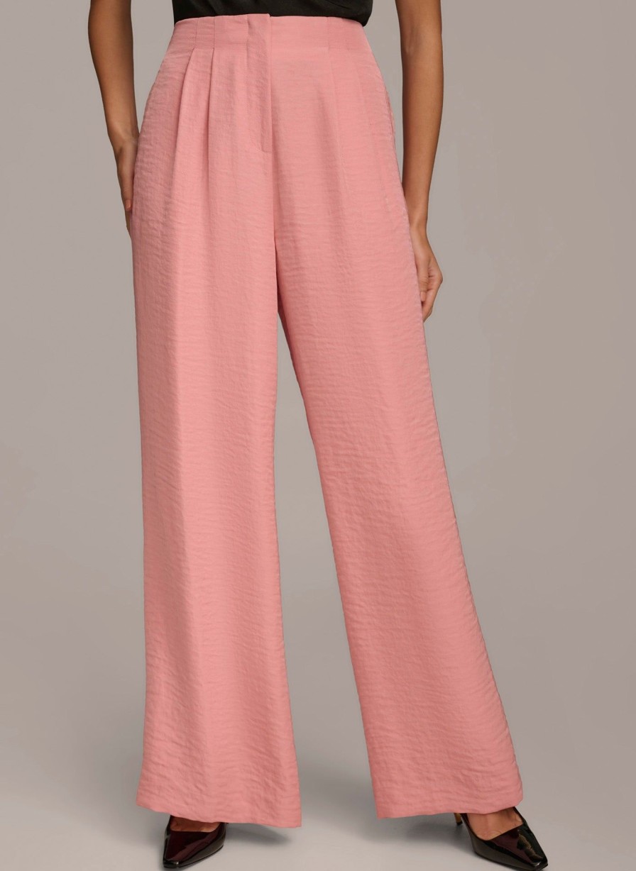 Donna Karan Pleated Wide Leg Pant Pants