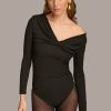 Donna Karan Off Shoulder Bodysuit Sweaters And Tops