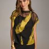 Donna Karan Print Cowl Neck Top Sweaters And Tops