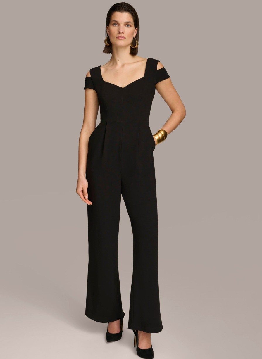 Donna Karan Cold Shoulder Jumpsuit Dresses And Jumpsuits