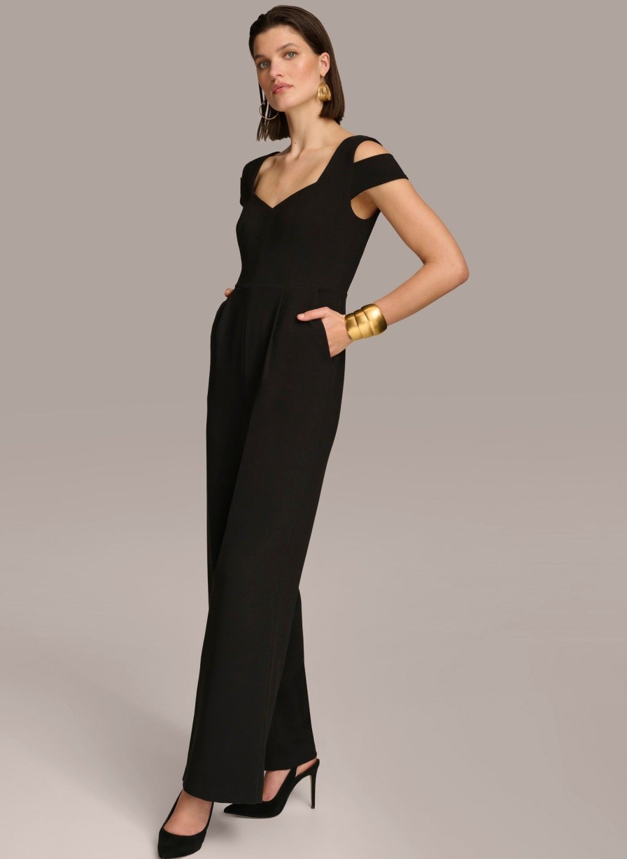 Donna Karan Cold Shoulder Jumpsuit Dresses And Jumpsuits