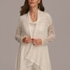 Donna Karan Pointell Stitch Drape Cardigan Sweaters And Tops