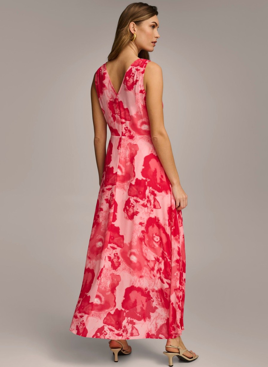 Donna Karan Floral Midi Dress Dresses And Jumpsuits